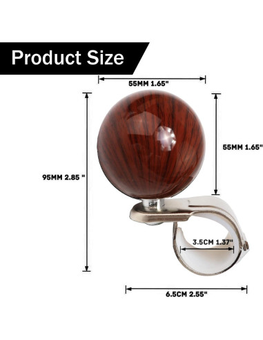 Girador de Volante vcoyeix Madera Durazno Antideslizante