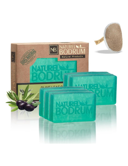 Jabón Orgánico de Hoja de Olivo Natural Bodrum - 5 Piezas 99g