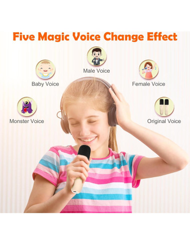 Mini máquina de karaoke JUNGLE MONSTER D20-BE 2 micrófonos