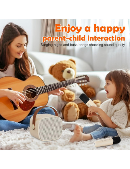 Mini máquina de karaoke JUNGLE MONSTER D20-BE 2 micrófonos