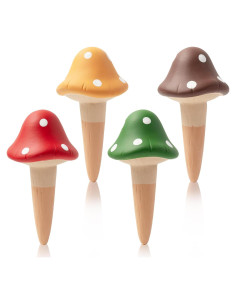 Paquete de 4 Estacas de Autorriego Terracota Hongo 18.5 cm