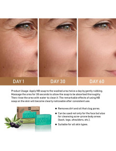 Jabón Orgánico de Hoja de Olivo Natural Bodrum - 5 Piezas 99g 2