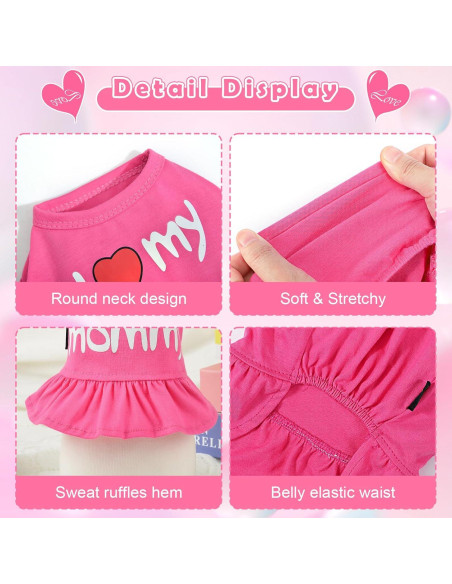 Vestido para Perro Pequeño Dosuyi Rosa Amor Papá 23cm