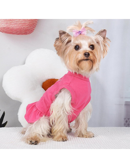 Vestido para Perro Pequeño Dosuyi Rosa Amor Papá 23cm