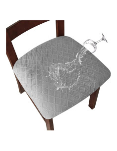 Cubiertas de Sillas Impermeables Genina Gris 6 Pzs