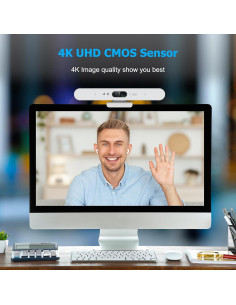 Webcam 4K PolaTab C4KHD con Micrófono y Altavoz Hi-Fi 2