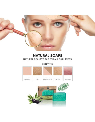 Jabón Orgánico de Hoja de Olivo Natural Bodrum - 5 Piezas 99g