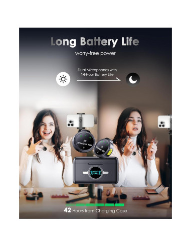 Micrófono Lavalier Inalámbrico Lincisoonic A6 USB-C 14h