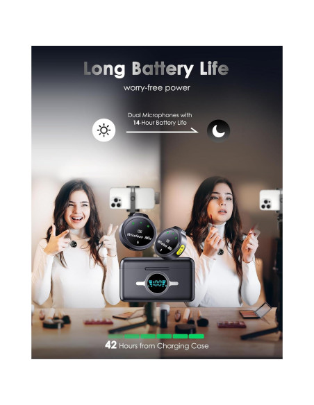 Micrófono Lavalier Inalámbrico Lincisoonic A6 USB-C 14h