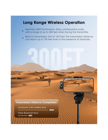 Micrófono Lavalier Inalámbrico Lincisoonic A6 USB-C 14h