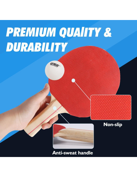 Conjunto de Tenis de Mesa GSE Ajustable con Red y Palas