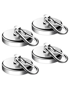 Ganchos Magnéticos DIYMAG 4P 90.72kg Acero Inoxidable