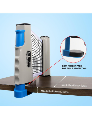 Conjunto de Tenis de Mesa GSE Ajustable con Red y Palas