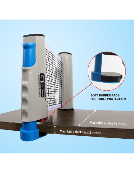 Conjunto de Tenis de Mesa GSE Ajustable con Red y Palas