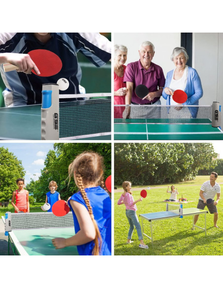 Conjunto de Tenis de Mesa GSE Ajustable con Red y Palas