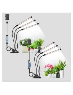 Luces de Crecimiento Wolezek 2 Paquetes 6000K LED Espectro Completo