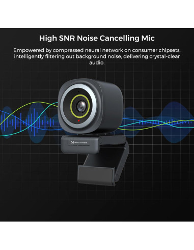Cámara Web 4K NearStream V08AF con Micrófono y FOV Ajustable