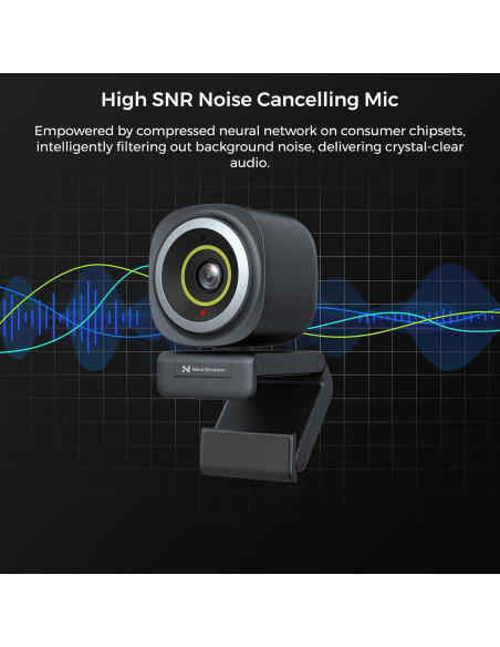 Cámara Web 4K NearStream V08AF con Micrófono y FOV Ajustable