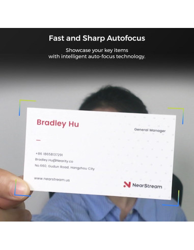 Cámara Web 4K NearStream V08AF con Micrófono y FOV Ajustable