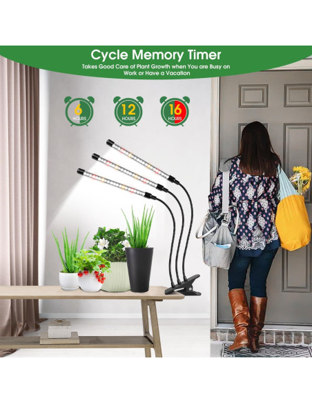 Luces de Crecimiento Wolezek 2 Paquetes 6000K LED Espectro Completo