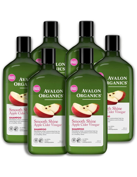 Champú Orgánico Avalon Organics Vinagre de Sidra 311g x6