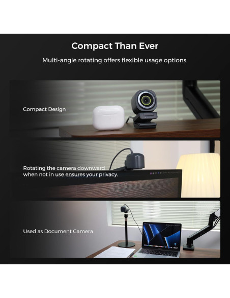 Cámara Web 4K NearStream V08AF con Micrófono y FOV Ajustable