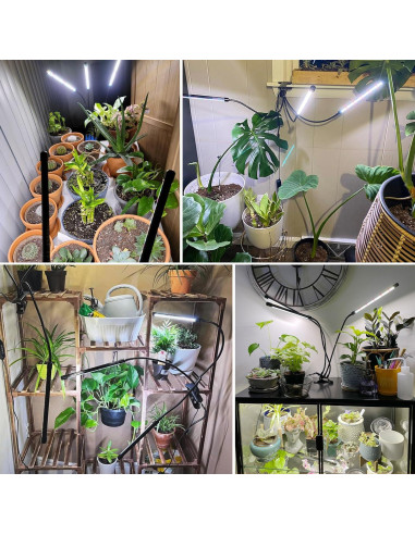 Luces de Crecimiento Wolezek 2 Paquetes 6000K LED Espectro Completo