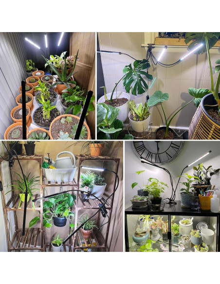 Luces de Crecimiento Wolezek 2 Paquetes 6000K LED Espectro Completo