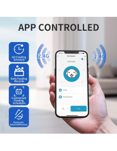 Comedero Automático PAPIFEED 7L para 2 Gatos - Negro 2