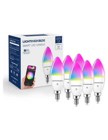 Bombillas LED E12 Smart Lightinginside 6W 500LM 16 Colores