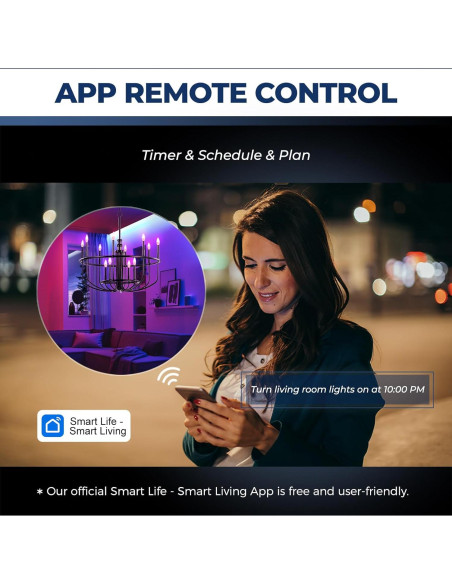 Bombillas LED E12 Smart Lightinginside 6W 500LM 16 Colores