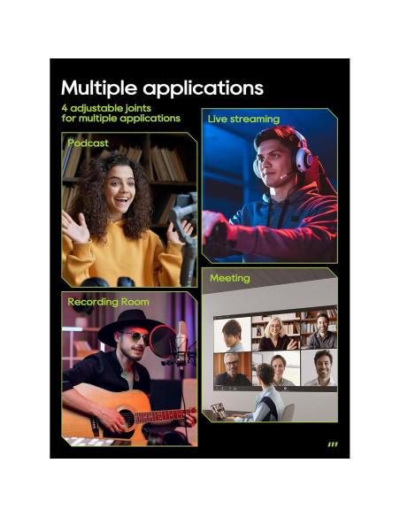 Brazo de Micrófono M01 Soporte Plegable 360 para Podcasting