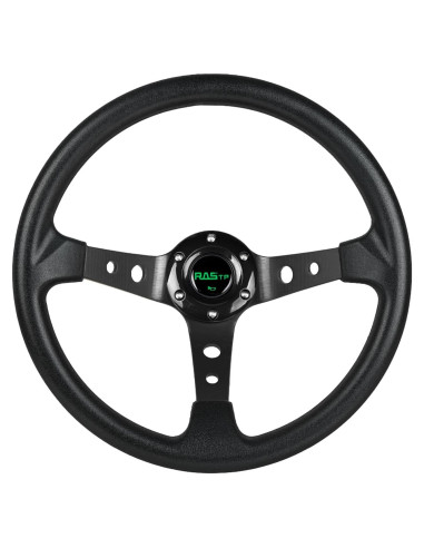 Volante de Carreras RASTP 350mm Universal con Claxon - Negro