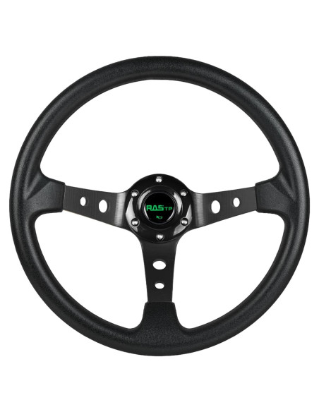 Volante de Carreras RASTP 350mm Universal con Claxon - Negro