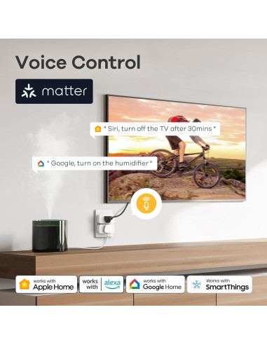 Enchufe Inteligente Linkind Matter 15A 1800W Control Remoto