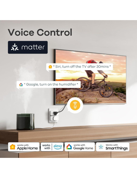 Enchufe Inteligente Linkind Matter 15A 1800W Control Remoto