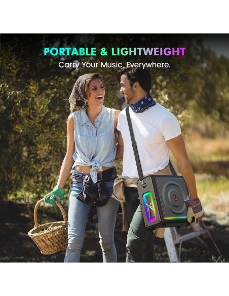 Máquina de Karaoke PPMIC MS78 Bluetooth 5.3 300W 2 Micrófonos