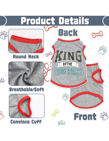 Conjunto 4 Piezas Ropa para Perros Dinkinty XXS~M Colores