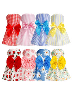 Vestidos para Perros Sanwuta 8 Piezas Pequeño Floral