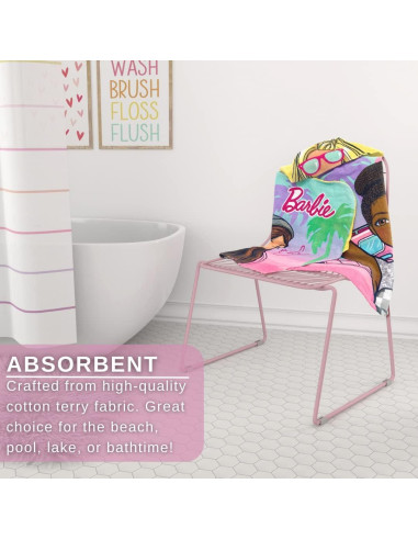 Toalla Envueltoria Barbie Franco Kids 61x127 cm con Capucha