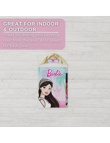 Toalla Envueltoria Barbie Franco Kids 61x127 cm con Capucha
