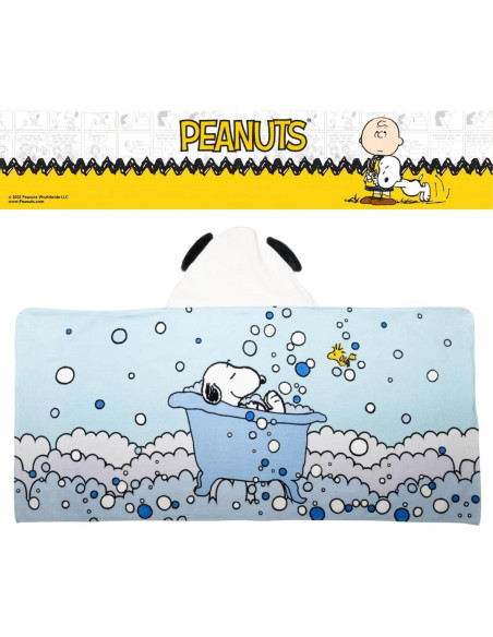 Toalla con Capucha Franco Peanuts 100% Algodón 61x127 cm