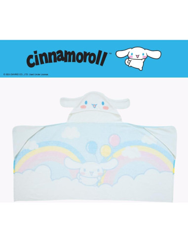 Toalla con Capucha Franco Cinnamoroll 100% Algodón 61x127 cm