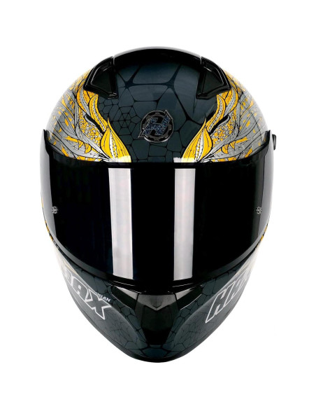 Casco Integral HAX Obsidian Doble Visera UV Slayer Gold L Casco Integral HAX Obsidian Doble Visera UV Slayer Gold L