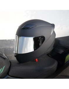 Casco Integral Negro JQF Gear WS-607 para Motocicleta L 2