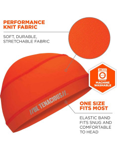 Gorro Refrigerante Ergodyne Chill Its 6632 UPF 50 Naranja 2