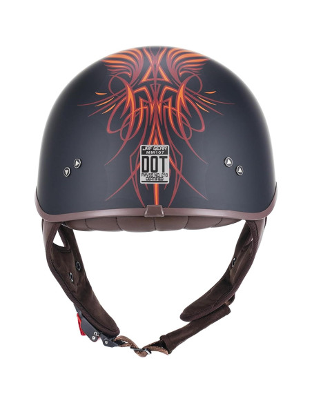 Casco de motocicleta JQF Gear MM107 Cruiser retro L