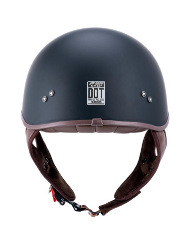 Casco de motocicleta JQF Gear MM107 Retro Negro Mate L