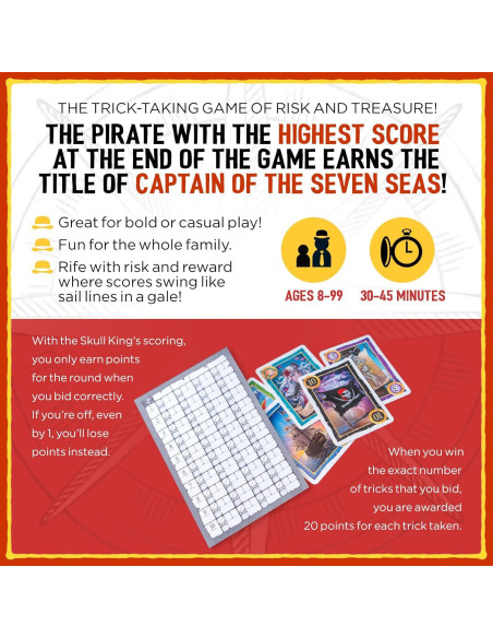 Juego de cartas Skull King Grandpa Beck - 2-8 jugadores