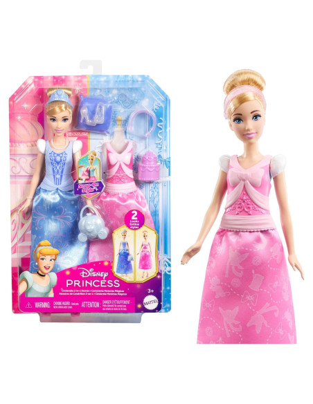 Muñeca de Moda Cenicienta 2-en-1 Mattel con Accesorios